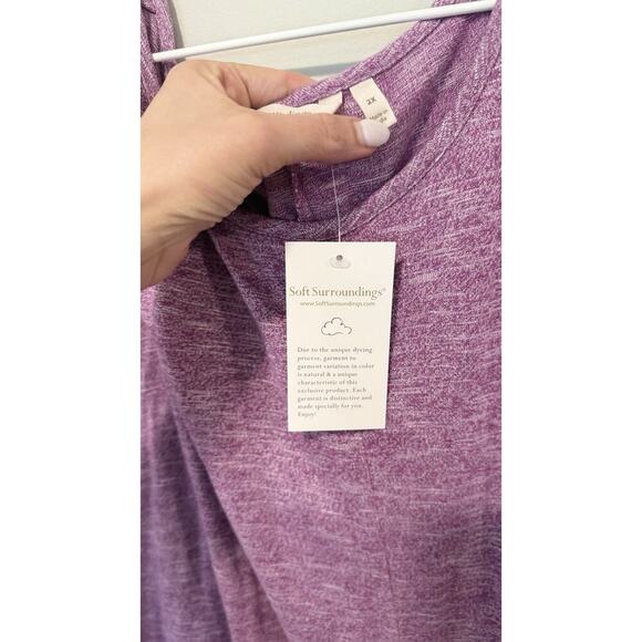 Soft Surroundings Electra Cold Shoulder Purple Maxi Dress NWT Size 2XL 1770 - Picture 6 of 11